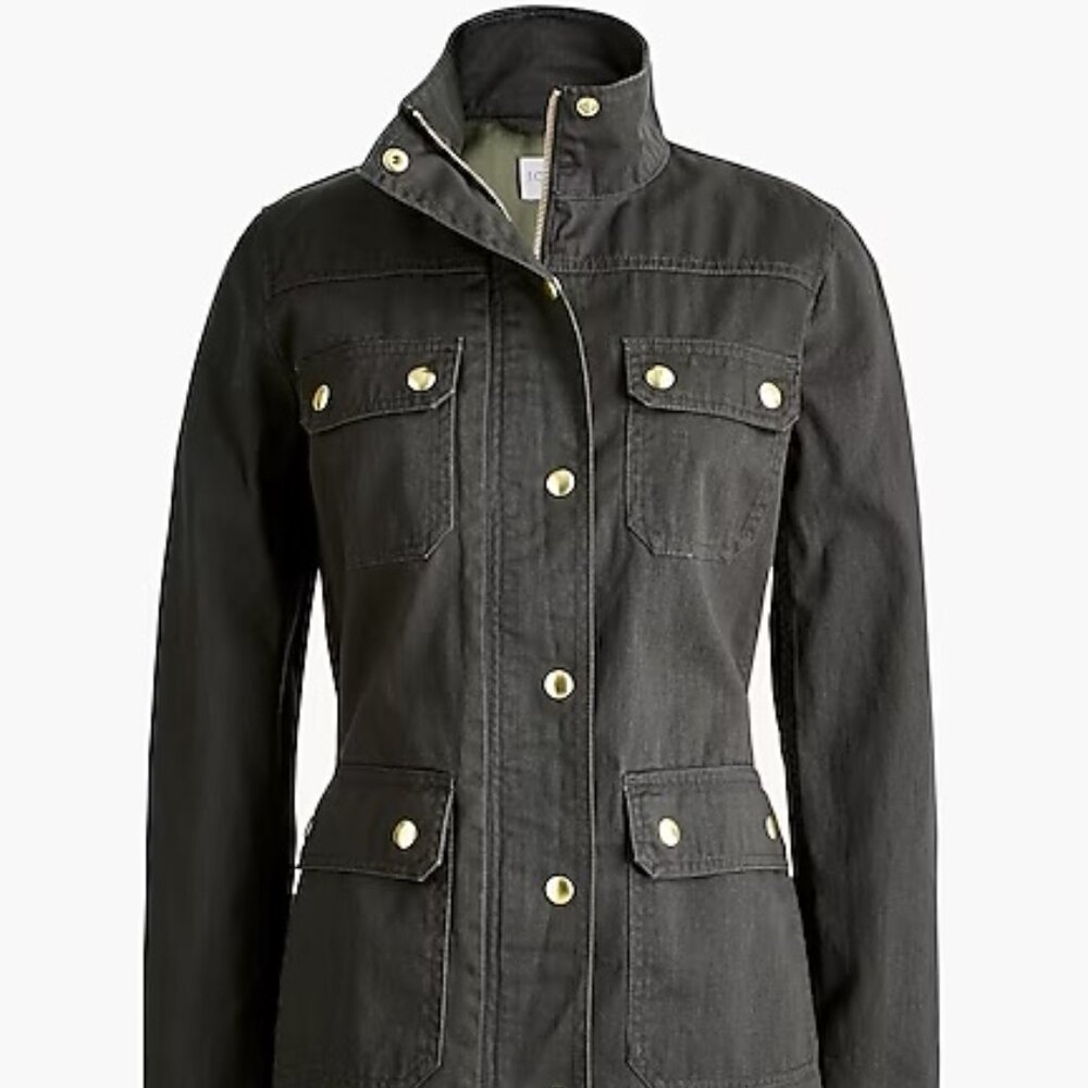 J.Crew Resin-coated twill field jacket - NWT